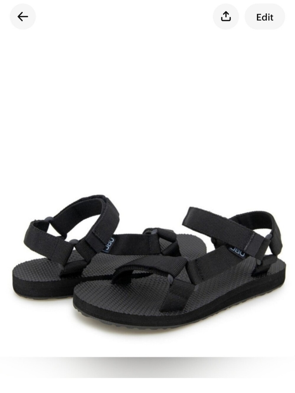 JBU WOMEN'S ARUBA CASUAL FLAT SANDAL IN BLACK SIZE 10 NWT